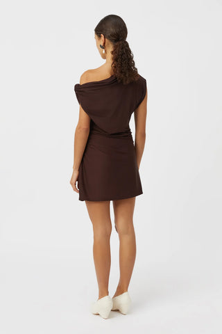 Annalise Mini Dress - Chocolate Brown