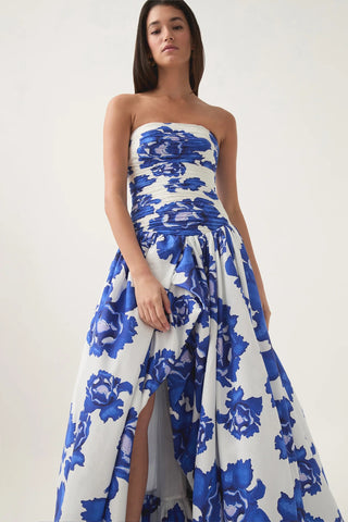 Behold Maxi Dress - Boldly Blooming Cobalt