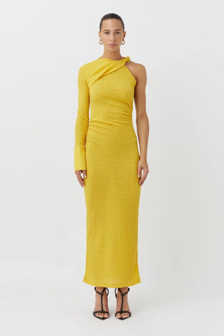 Camilla And Marc Cypress Midi Dress - Golden Amber full frontal view