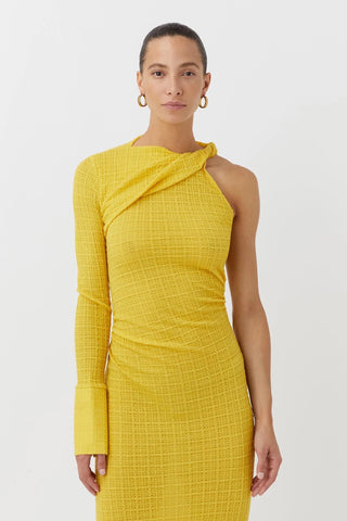 Camilla And Marc Cypress Midi Dress - Golden Amber close up